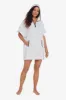 Hooded Pullover Terry Swim Cover Up - White sold by Longitude