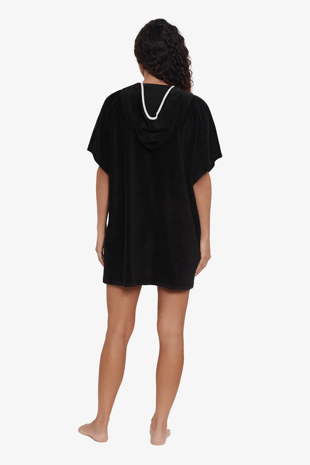 Hooded Pullover Terry Swim Cover Up - Black sold by Longitude product image thumbnail 4