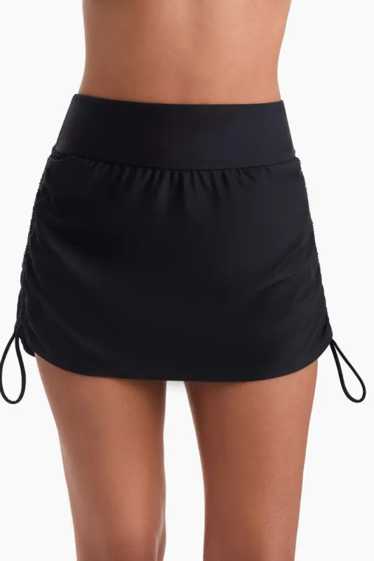 Shirred Skort Swim Bottom sold by Longitude