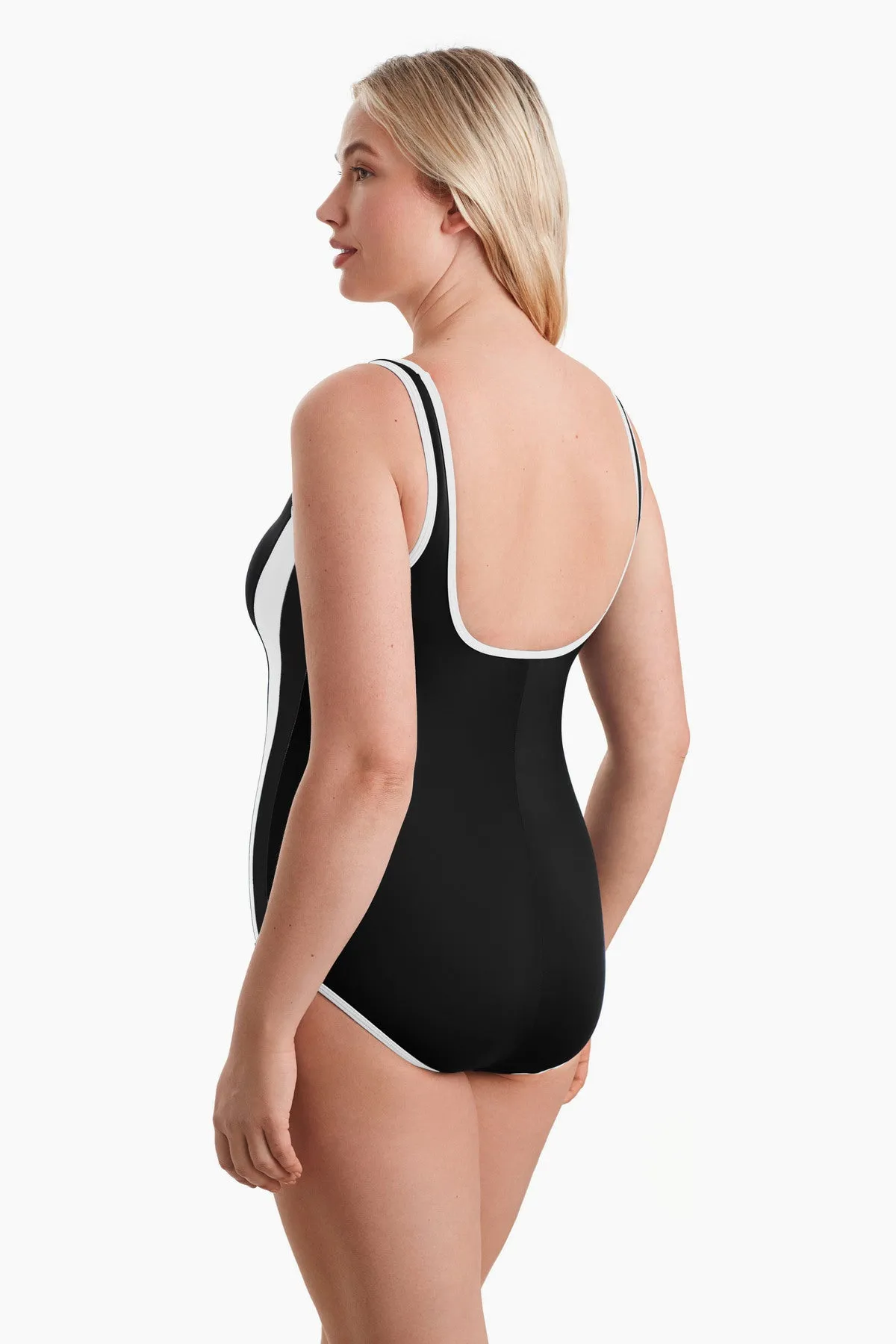 Side Panel Tank One Piece - Black/White sold by Longitude product image thumbnail 2