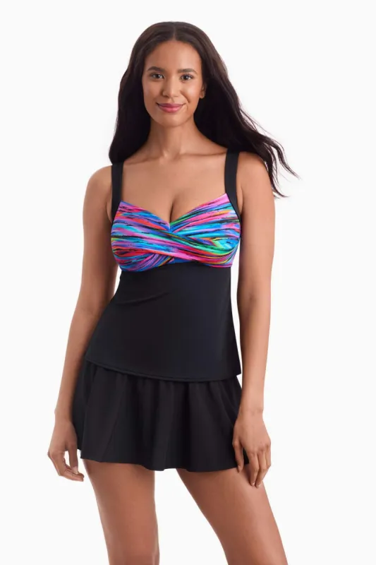 Twist Bra Tankini Top - Tidal Wave sold by Longitude