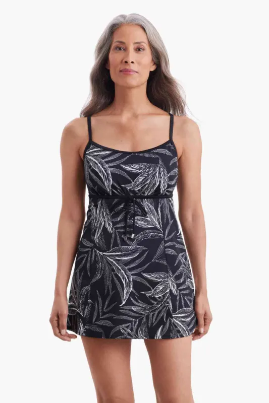 Empire Swim Dress - Leaf Encounter sold by Longitude