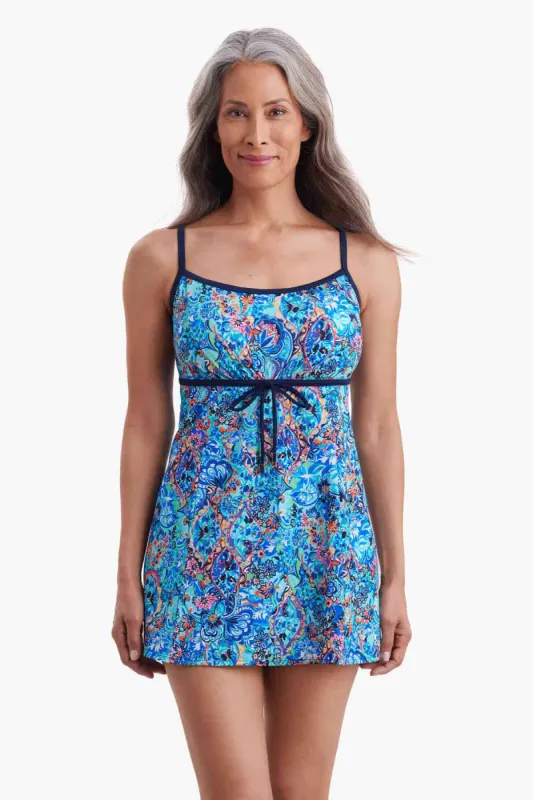 Empire Swim Dress - Bombay sold by Longitude