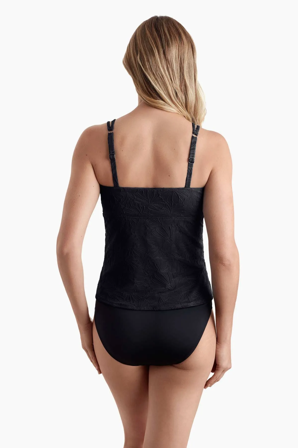 Crossover Tankini Top - Pressed Flowers Black sold by Longitude product image thumbnail 3