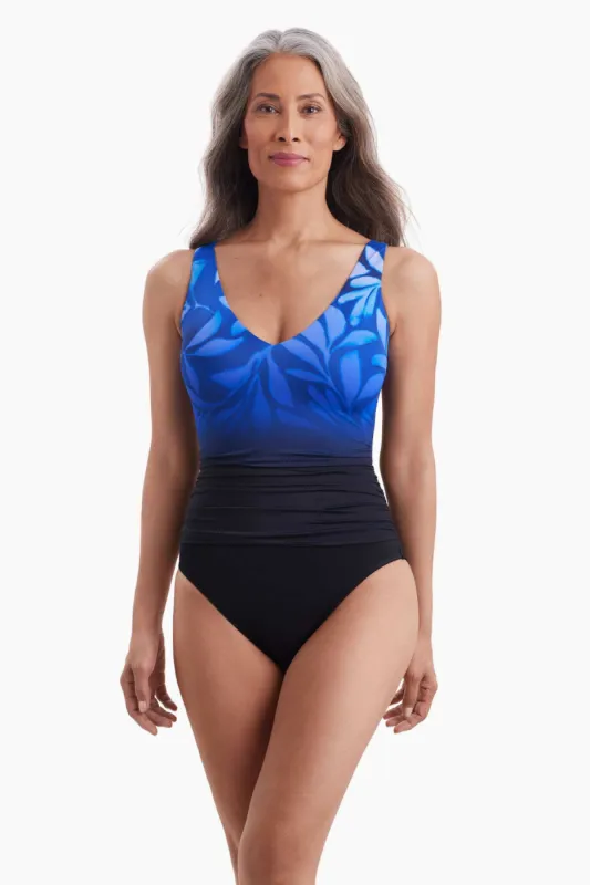 Twist Back V One Piece - Fade Away sold by Longitude