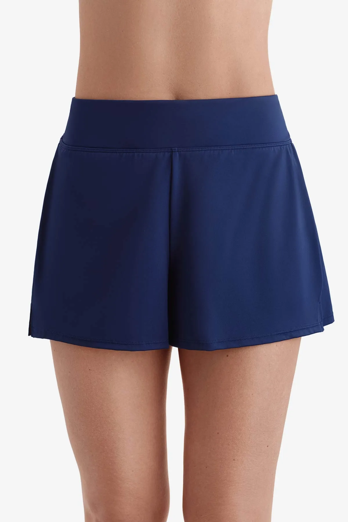 Divine Solid Plus Size Swim Short - New Navy Blue sold by Longitude