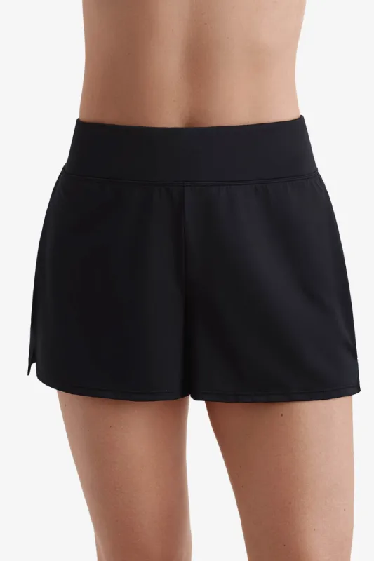 Divine Solid Plus Size Swim Short - Black sold by Longitude