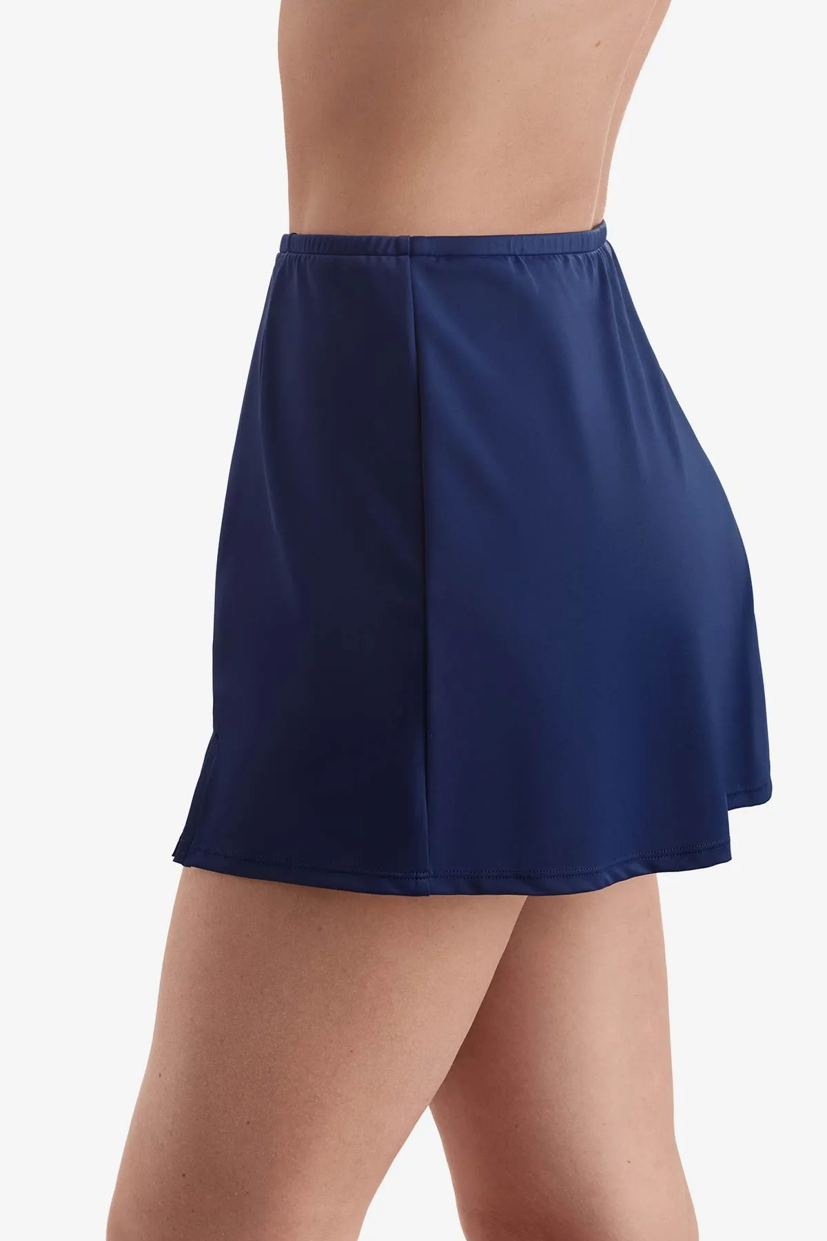 Divine Solid Plus Size Side Slit Swim Skirt - New Navy Blue sold by Longitude product image thumbnail 2