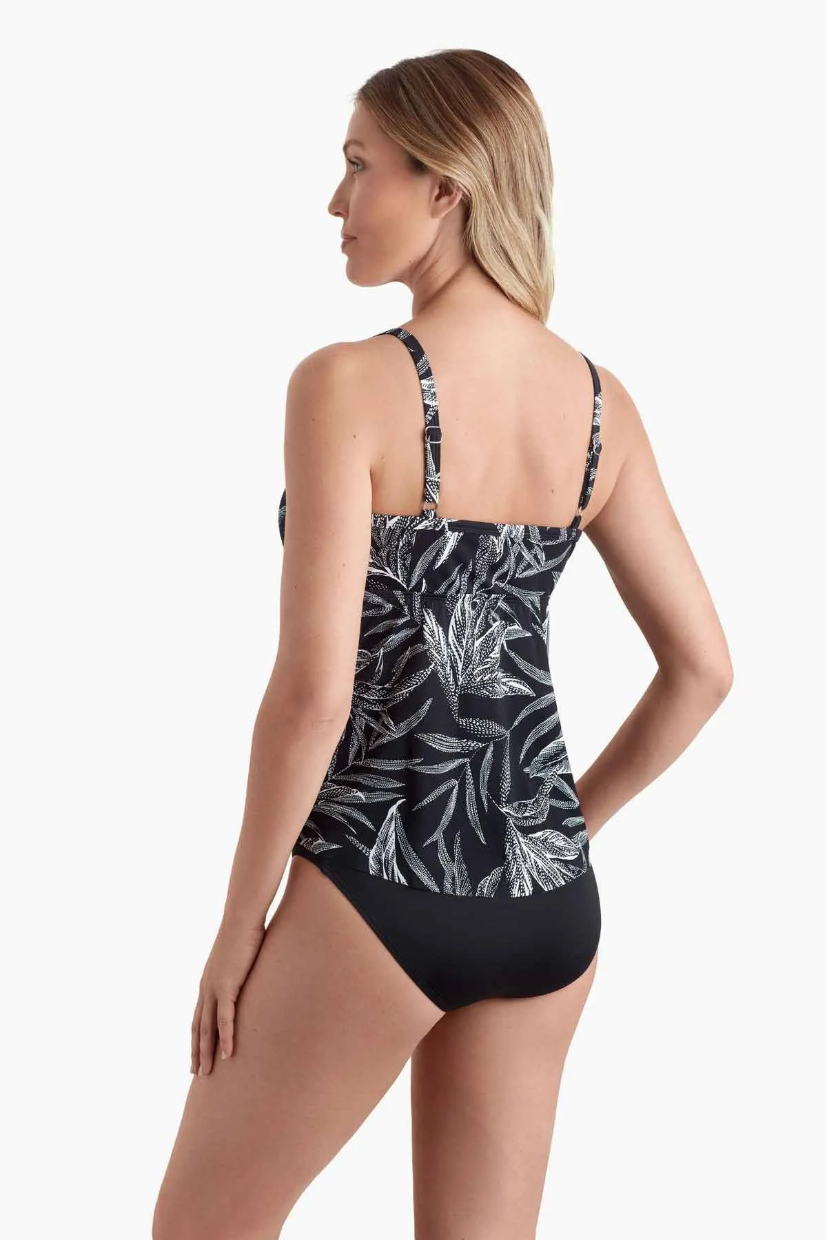 Plus Size High Low Double Tier Tankini Top - Leaf Encounter sold by Longitude product image thumbnail 2