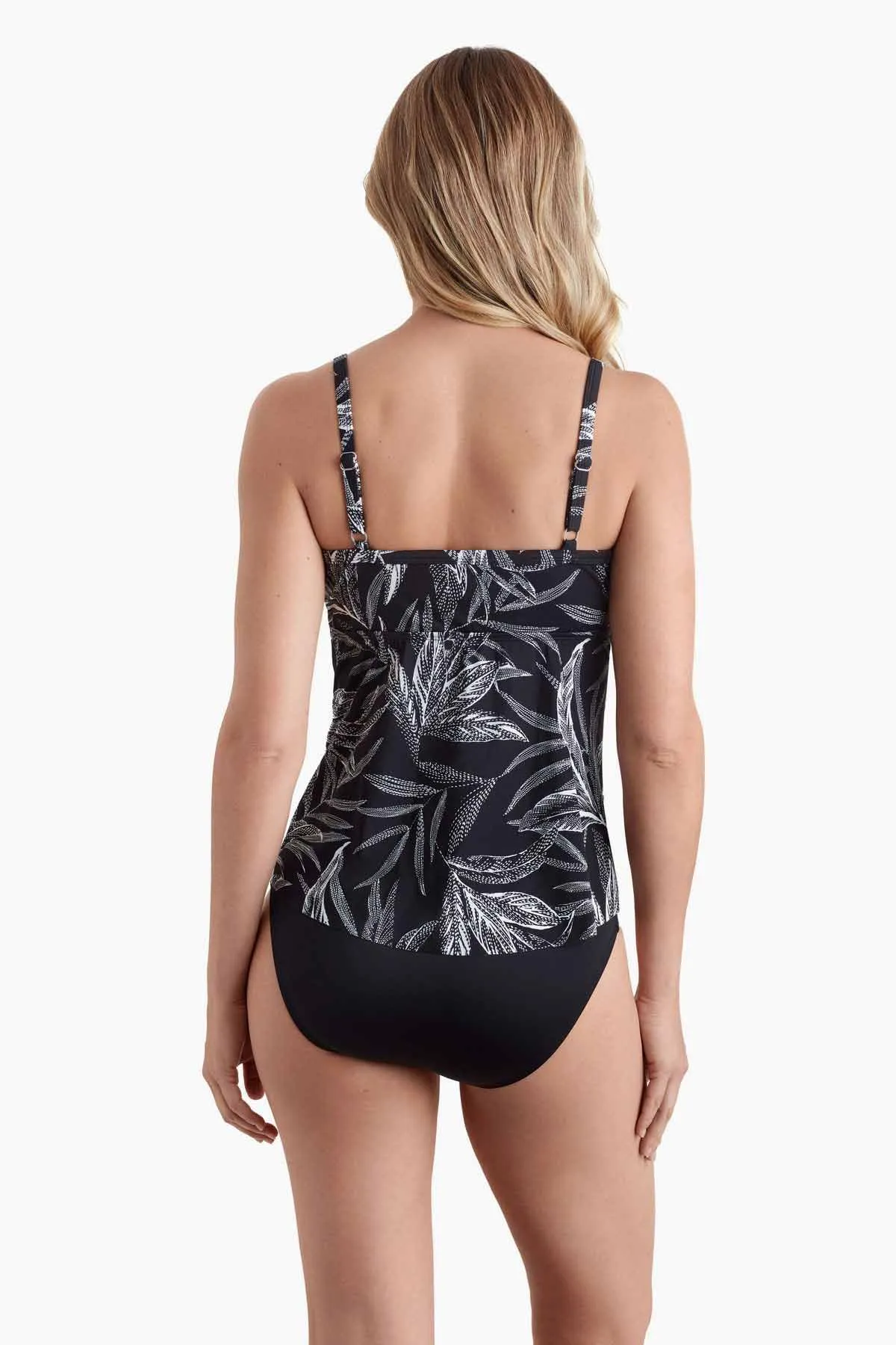 Plus Size High Low Double Tier Tankini Top - Leaf Encounter sold by Longitude product image thumbnail 3