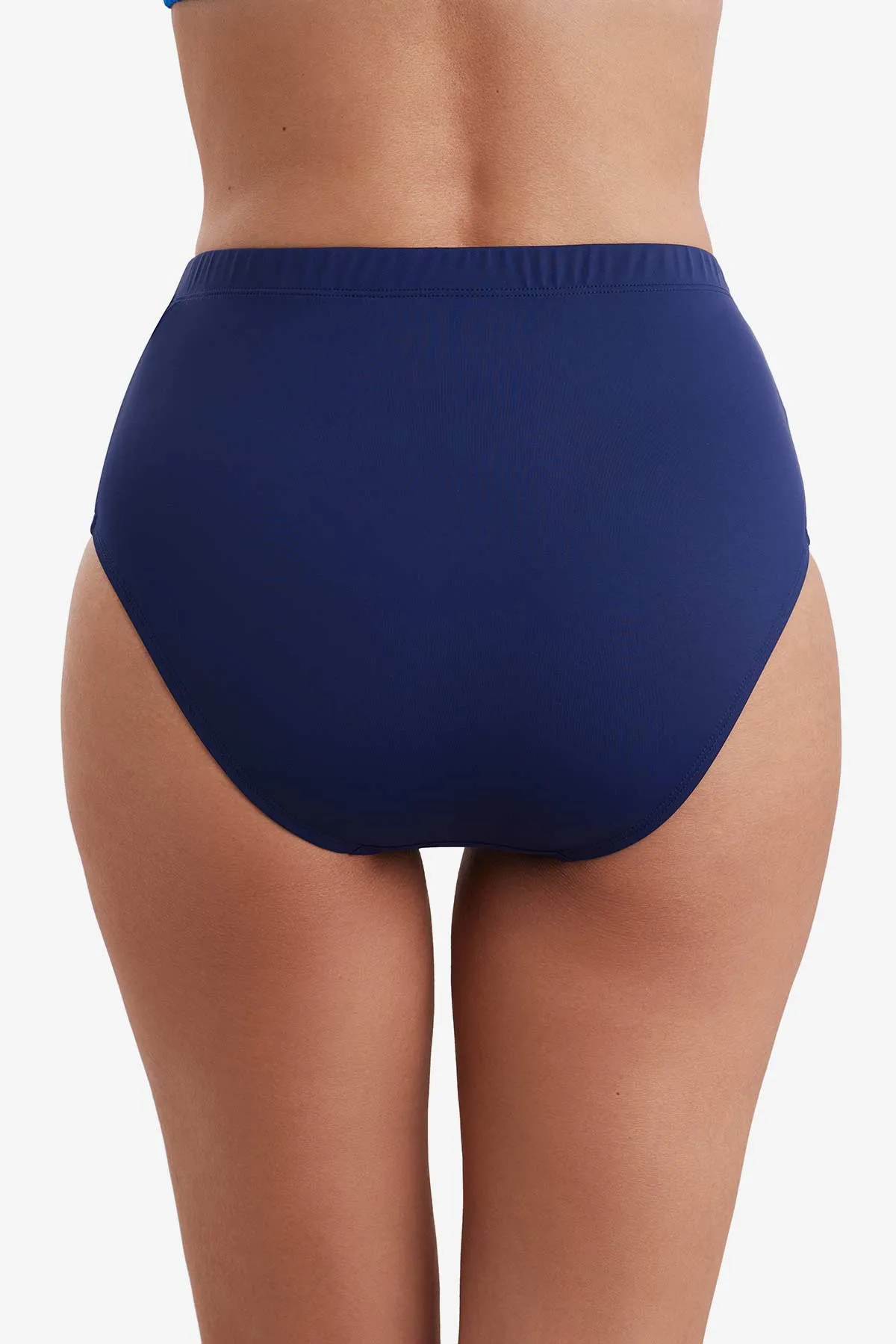 Plus Size Basic Brief Swim Bottom - Divine Solid New Navy Blue sold by Longitude product image thumbnail 3