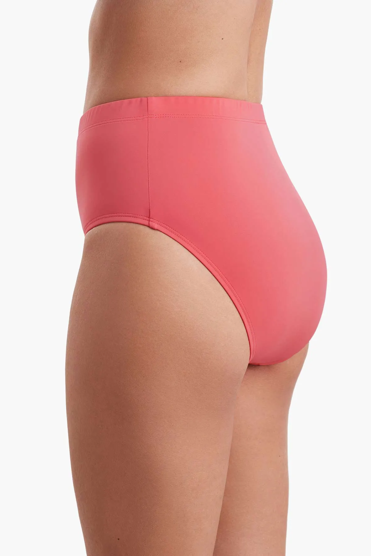 Plus Size Basic Brief Swim Bottom - Divine Solid Coral sold by Longitude product image thumbnail 2
