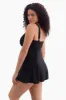 Long Torso Plunge Swim Dress - Texture Luxe sold by Longitude