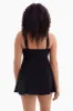 Long Torso Plunge Swim Dress - Texture Luxe sold by Longitude