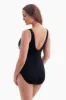 Long Torso Belted Surplice One Piece - Second Wave sold by Longitude