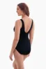 Modern Leg Long Torso Shirred Faux Tie Surplice One Piece - Coolangata sold by Longitude