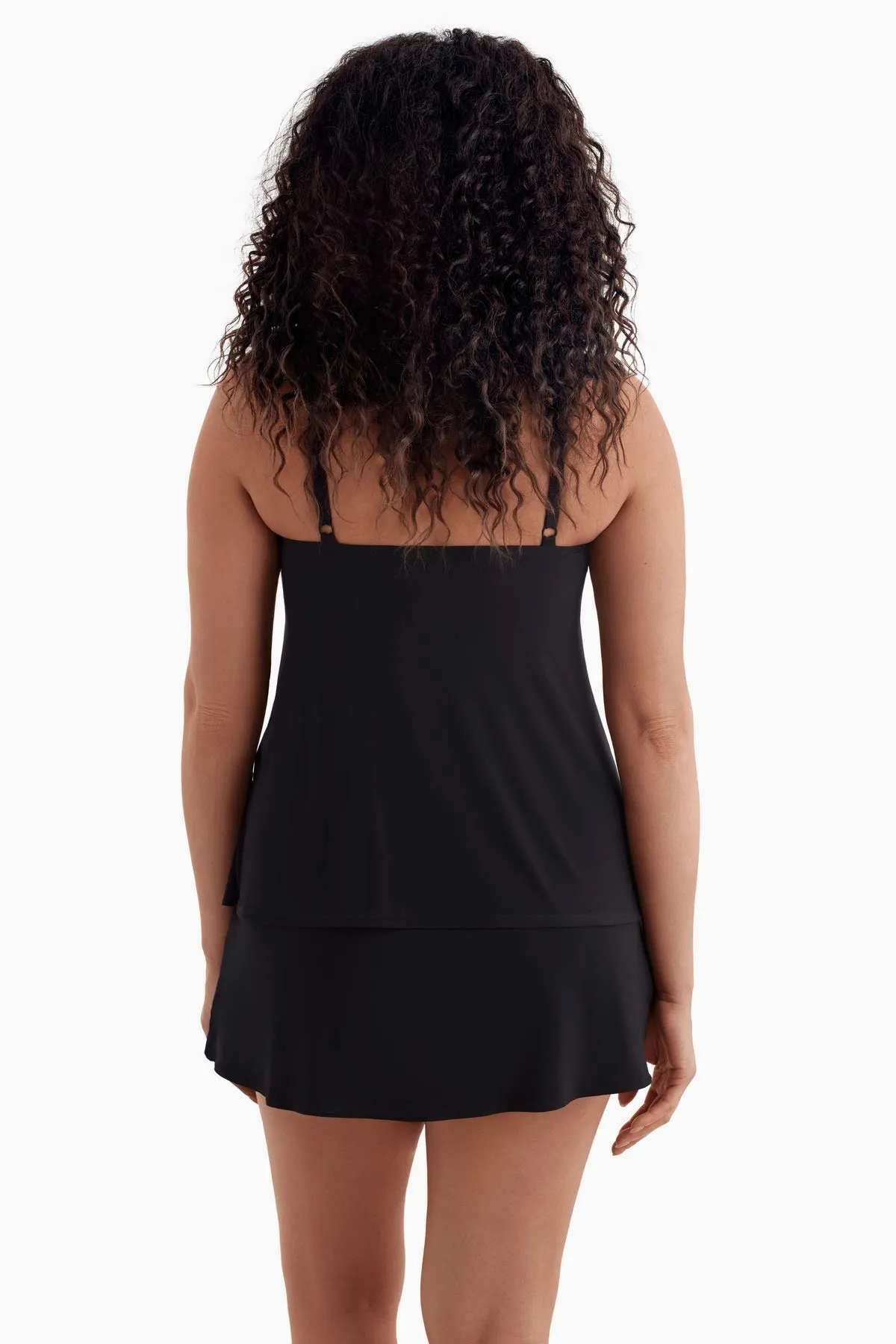 Long Torso Ruffle Faux Skirtini - Black Solidtude sold by Longitude product image thumbnail 4