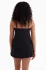 Plus Size Long Torso Ruffle Faux Skirtini - Black Solidtude sold by Longitude