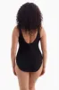 Plus Size Long Torso Side Shirred Surplice One Piece - Texture Luxe sold by Longitude