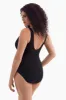 Plus Size Long Torso Side Shirred Surplice One Piece - Texture Luxe sold by Longitude