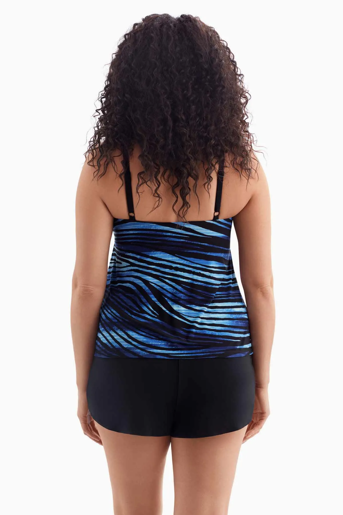 Plus Size Long Torso Ruffle Faux Shortini - Second Wave sold by Longitude product image thumbnail 4