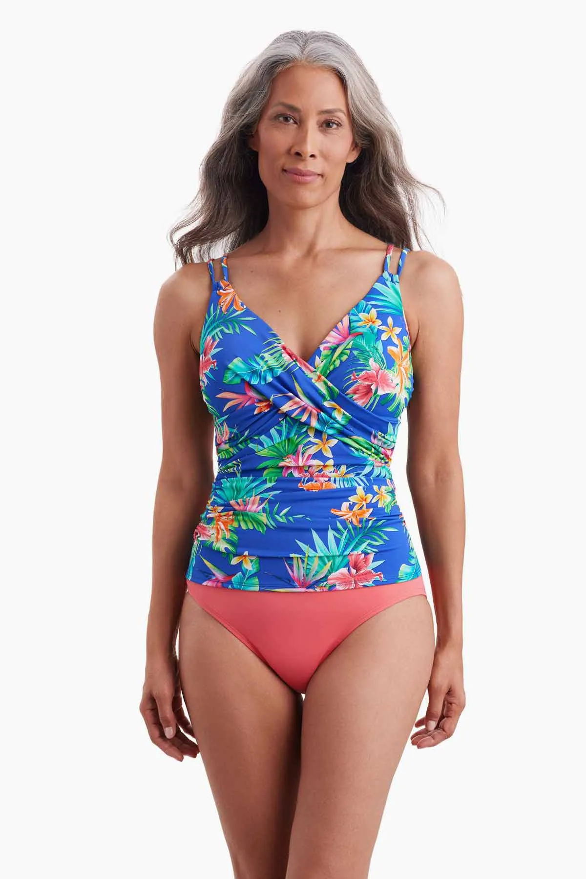 Crossover Tankini Top - Tropical Tendencies sold by Longitude
