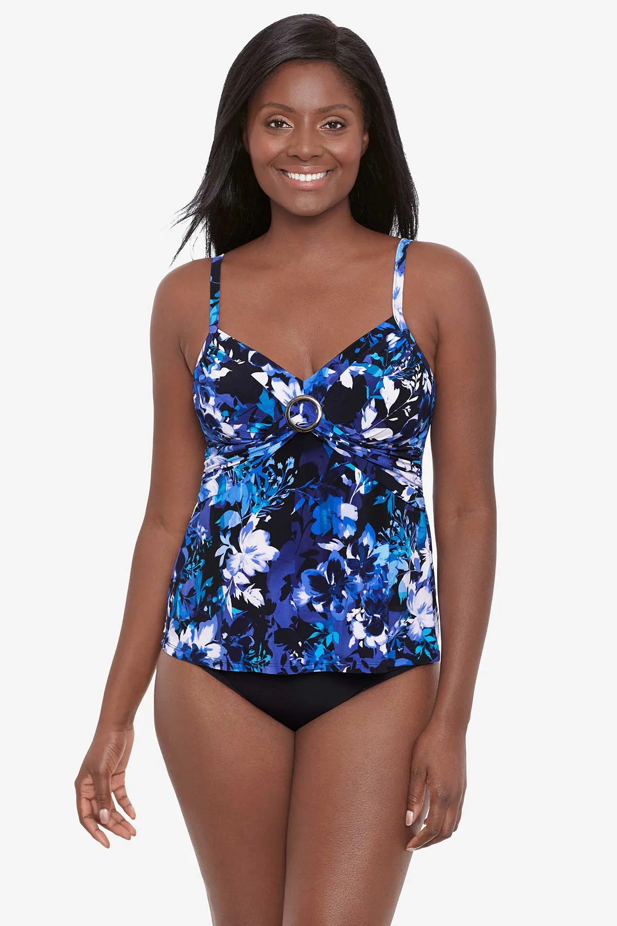 Tie Dye Floral Cara Tankini Top sold by Longitude