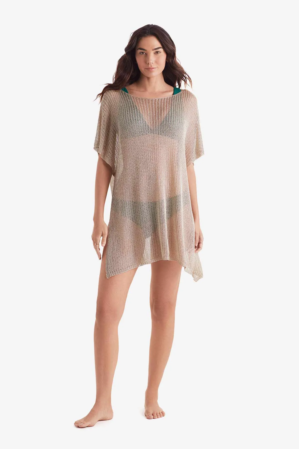 Lagoon Tunic - Gold Metallic Knit sold by Longitude