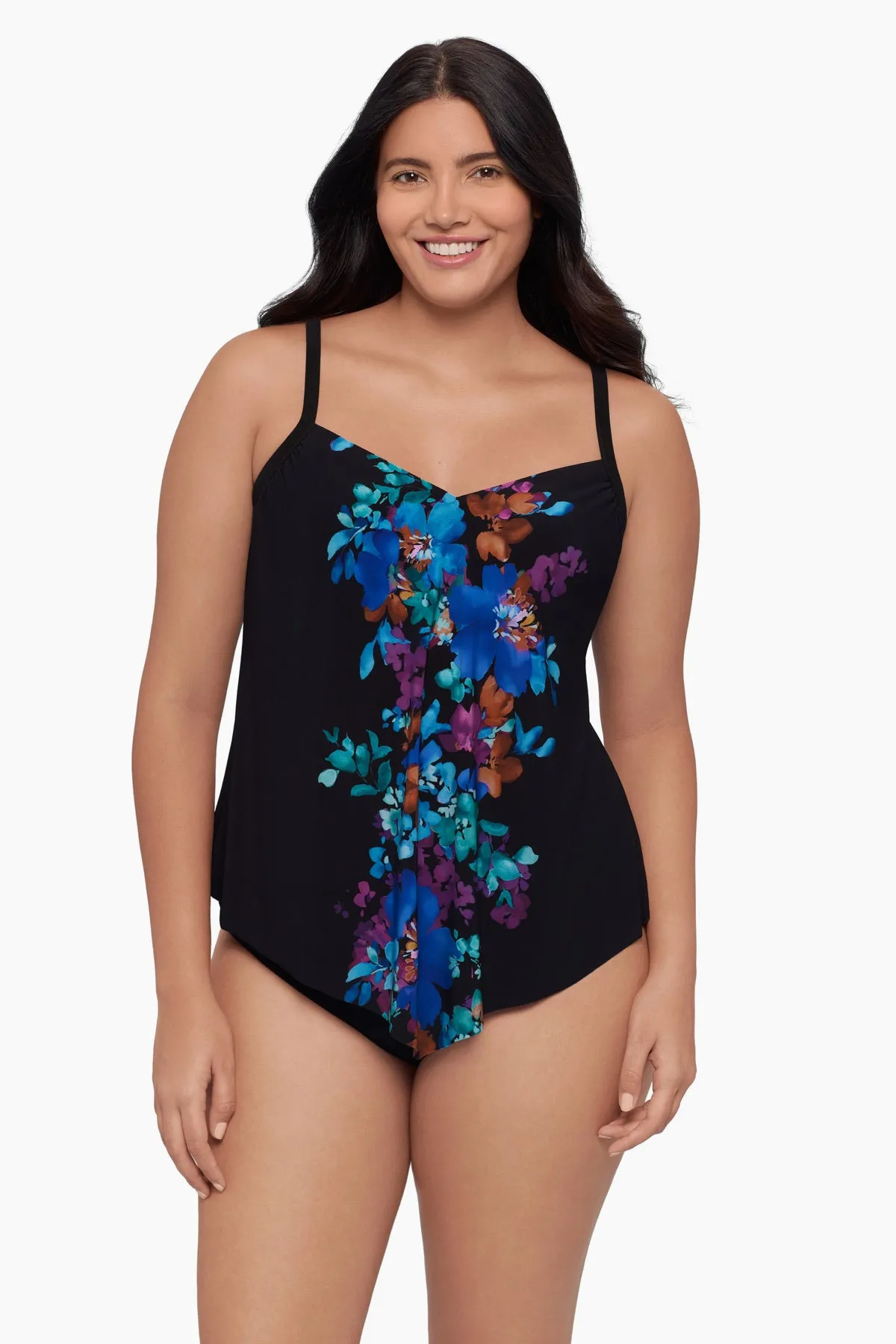 Plus Size Hank Tankini Top - Garden Variety sold by Longitude