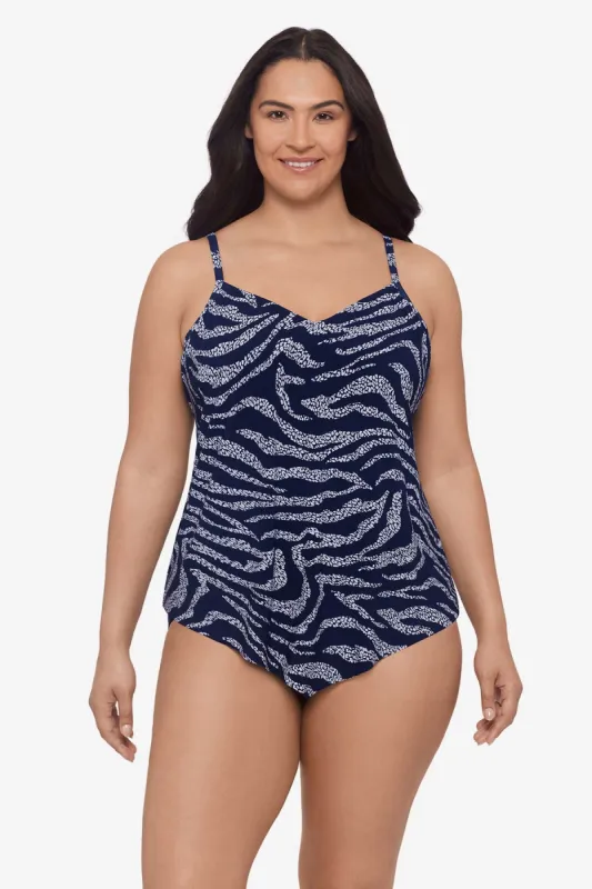 Plus Size Hank Tankini Top - Savanna Skin sold by Longitude