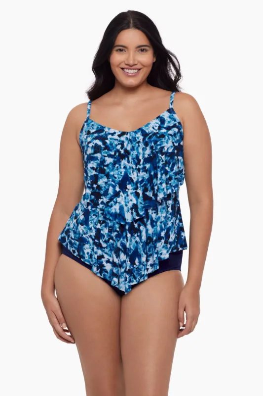 Ronnie Tankini Top - Underwater Tie Dye sold by Longitude