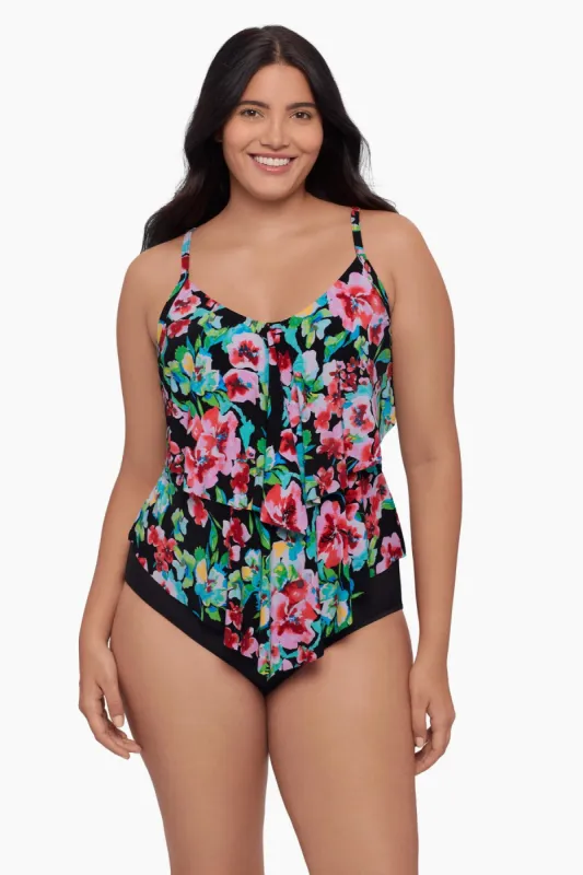 Ronnie Tankini Top - Blooming Beauty sold by Longitude