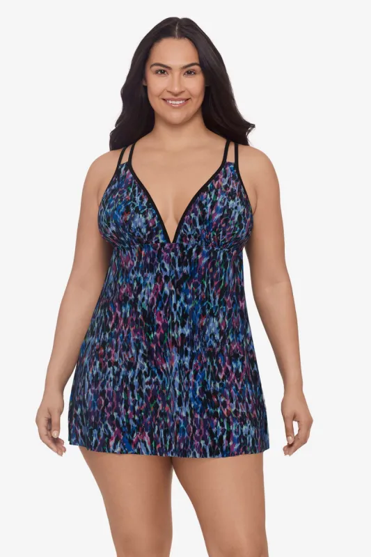 Plus Size Tracey Swim Dress - Mystic Skin sold by Longitude