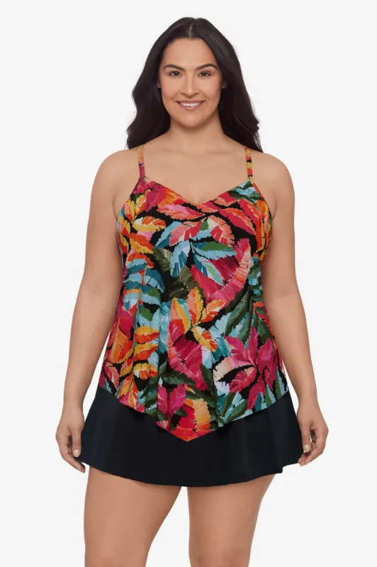 Plus Size Hank Tankini Top - Vintage Jungle sold by Longitude