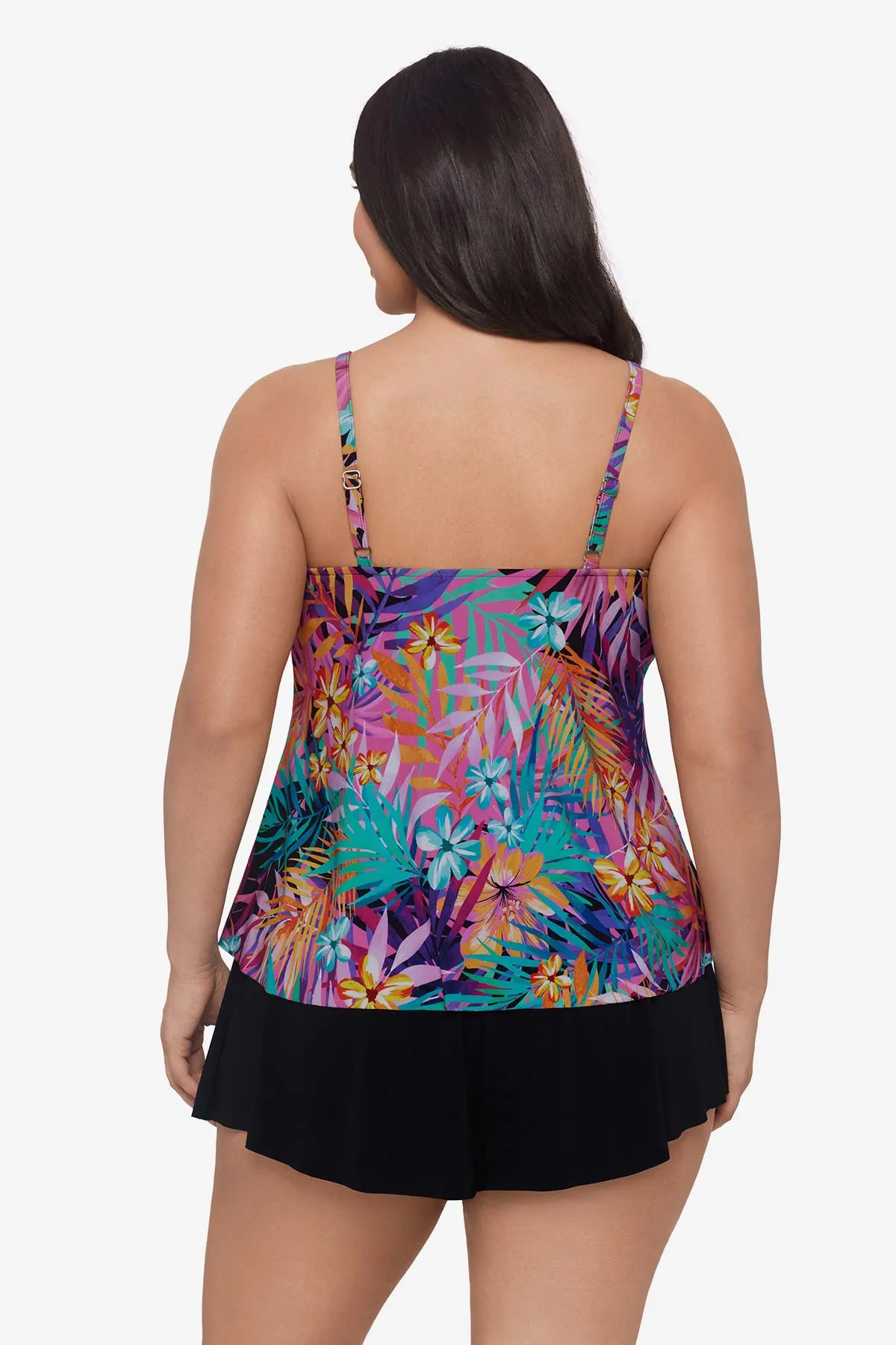 Plus Size Ronnie Tankini Top - Caribbean Palms sold by Longitude product image thumbnail 3