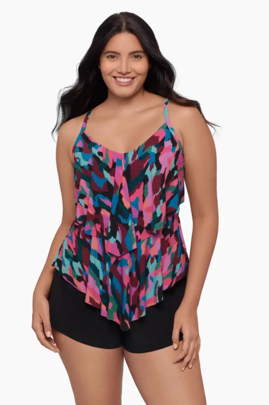 Ronnie Tankini Top - Collage Patch sold by Longitude
