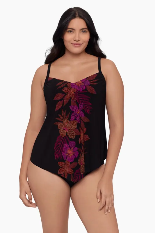 Plus Size Hank Tankini Top - Dappled Jungle sold by Longitude