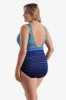 Plus Size Long Torso Scoopback Highneck One Piece - Just Shine sold by Longitude