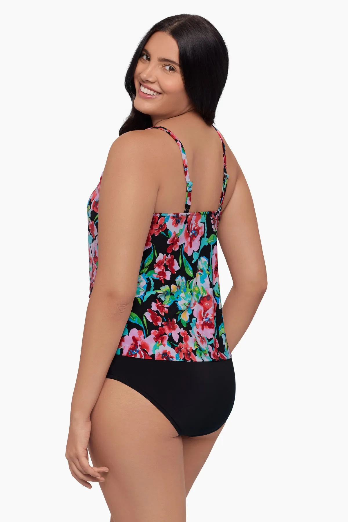 Plus Size Ronnie Tankini Top - Blooming Beauty sold by Longitude product image thumbnail 3