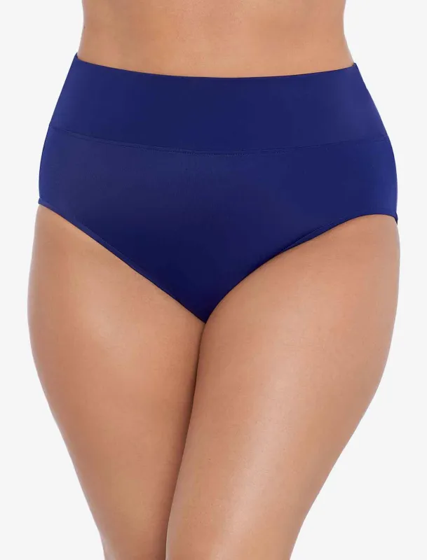 Yoke Top Brief Swim Bottom - Ink sold by Longitude