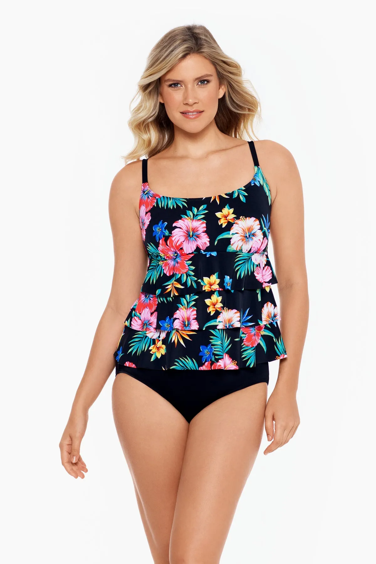 Long Torso Triple Tier Tank - Pacific Isle sold by Longitude