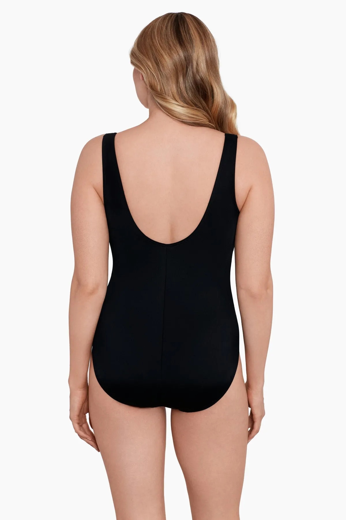 Long Torso Fan Tank One Piece - Black/White Fan Club sold by Longitude product image thumbnail 3