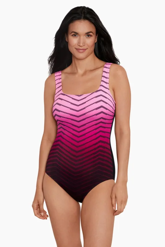 Prism Change Scoop Neck One Piece - Pink sold by Longitude