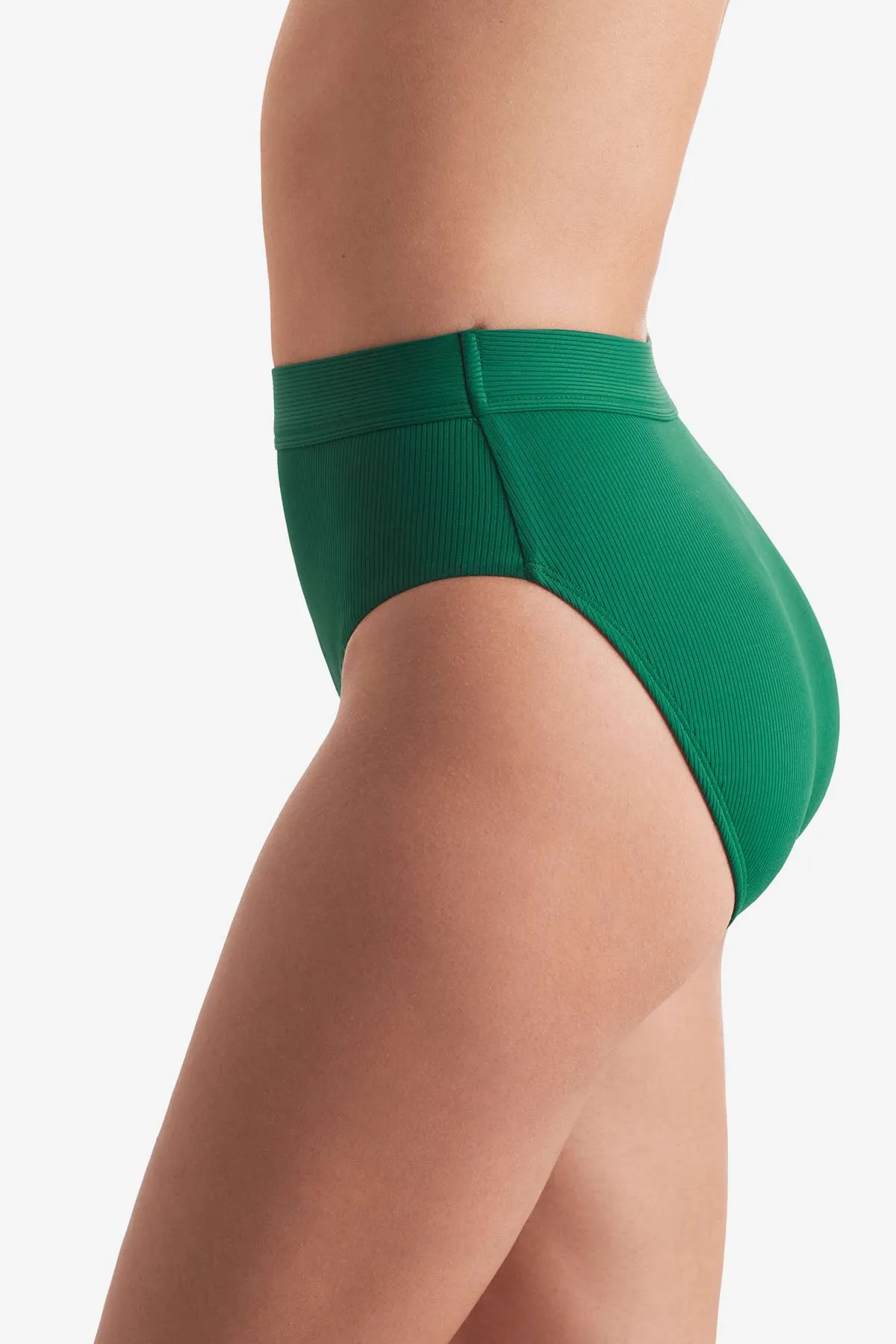 Brooke High Waist Pant - Emerald Lido Rib sold by Longitude product image thumbnail 3