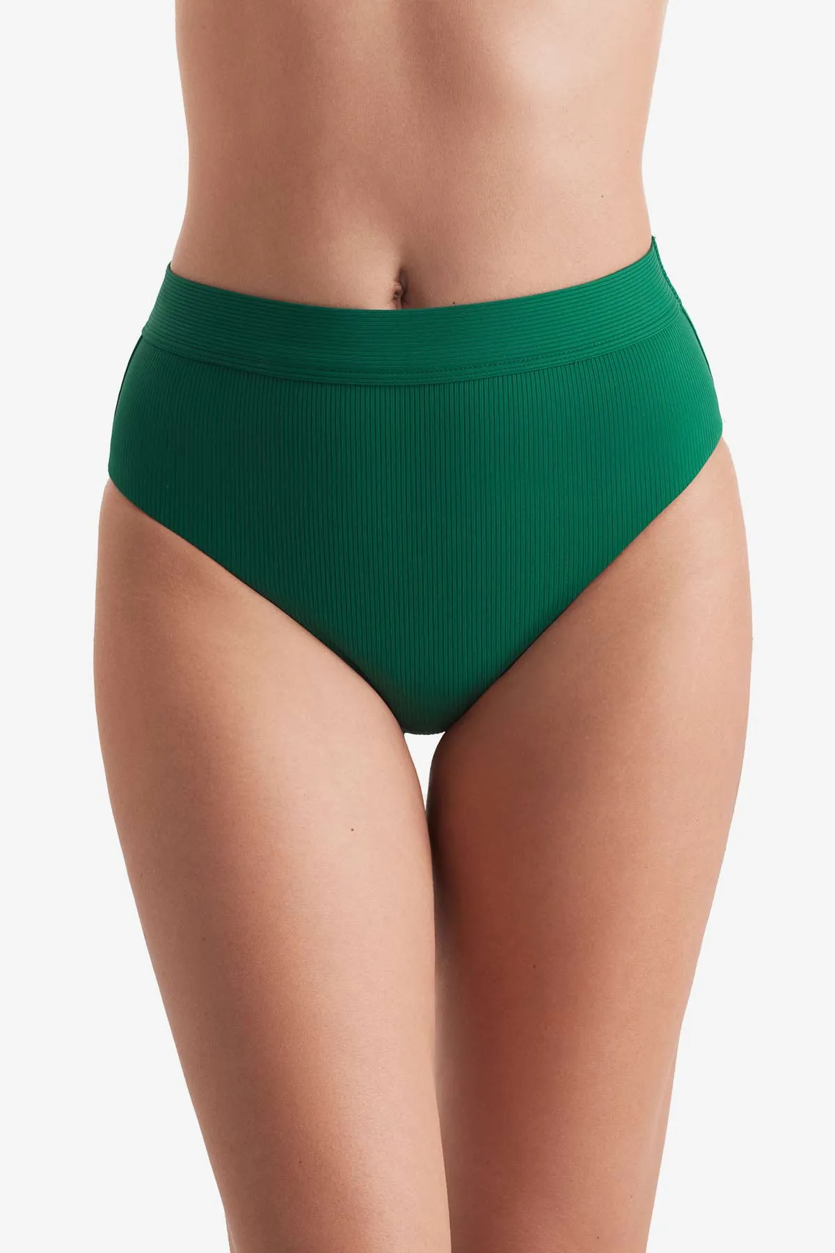 Brooke High Waist Pant - Emerald Lido Rib sold by Longitude