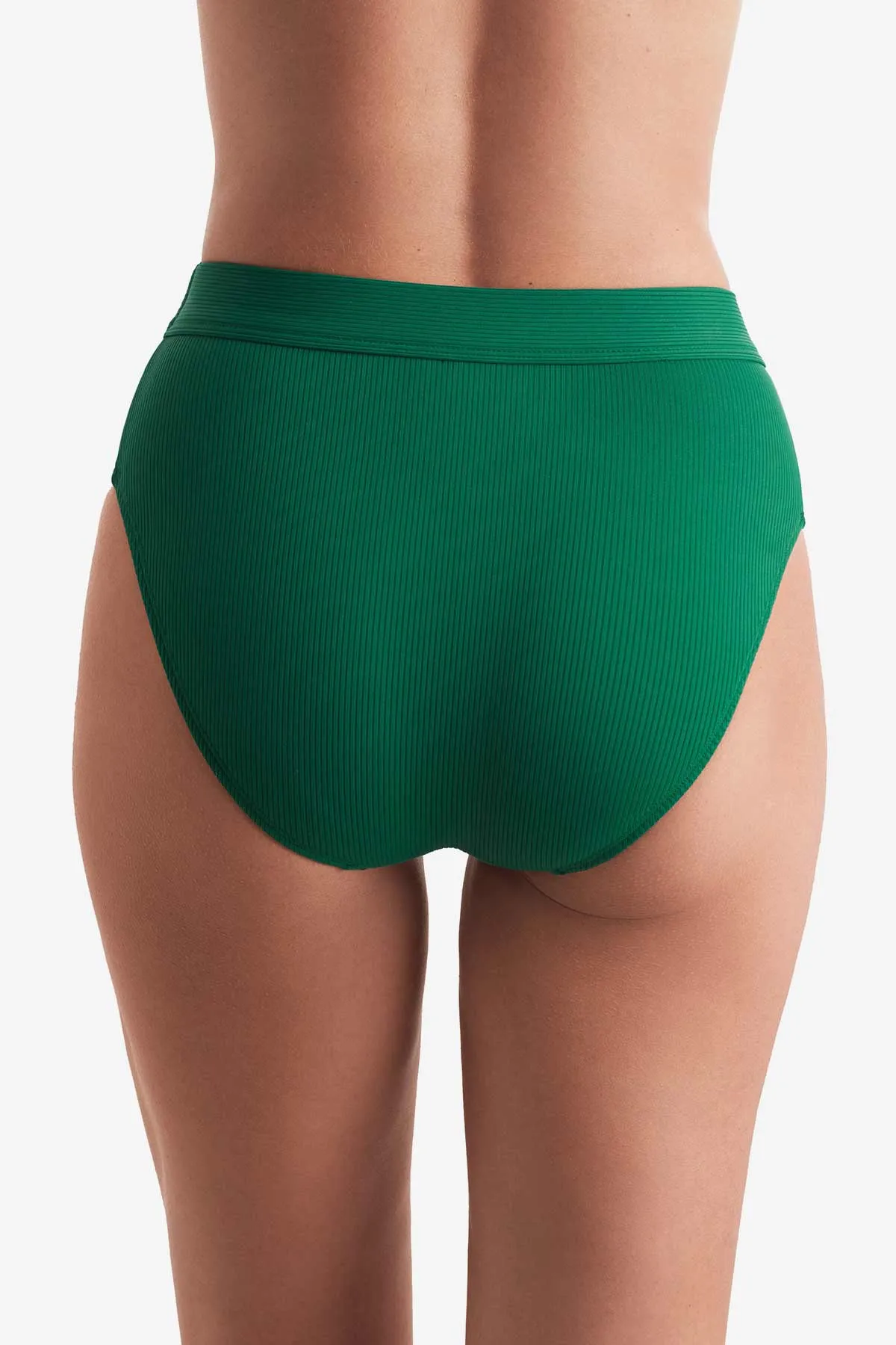 Brooke High Waist Pant - Emerald Lido Rib sold by Longitude product image thumbnail 5