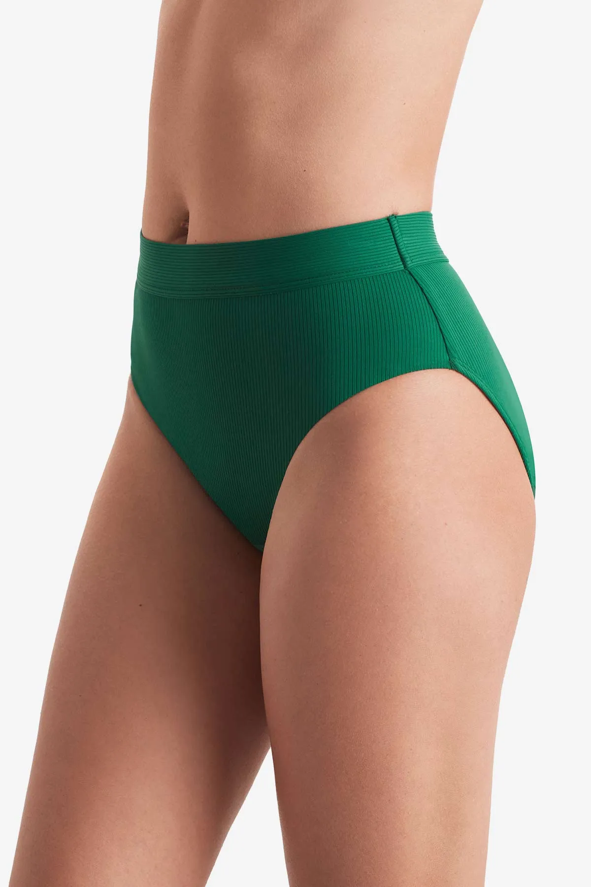 Brooke High Waist Pant - Emerald Lido Rib sold by Longitude product image thumbnail 2