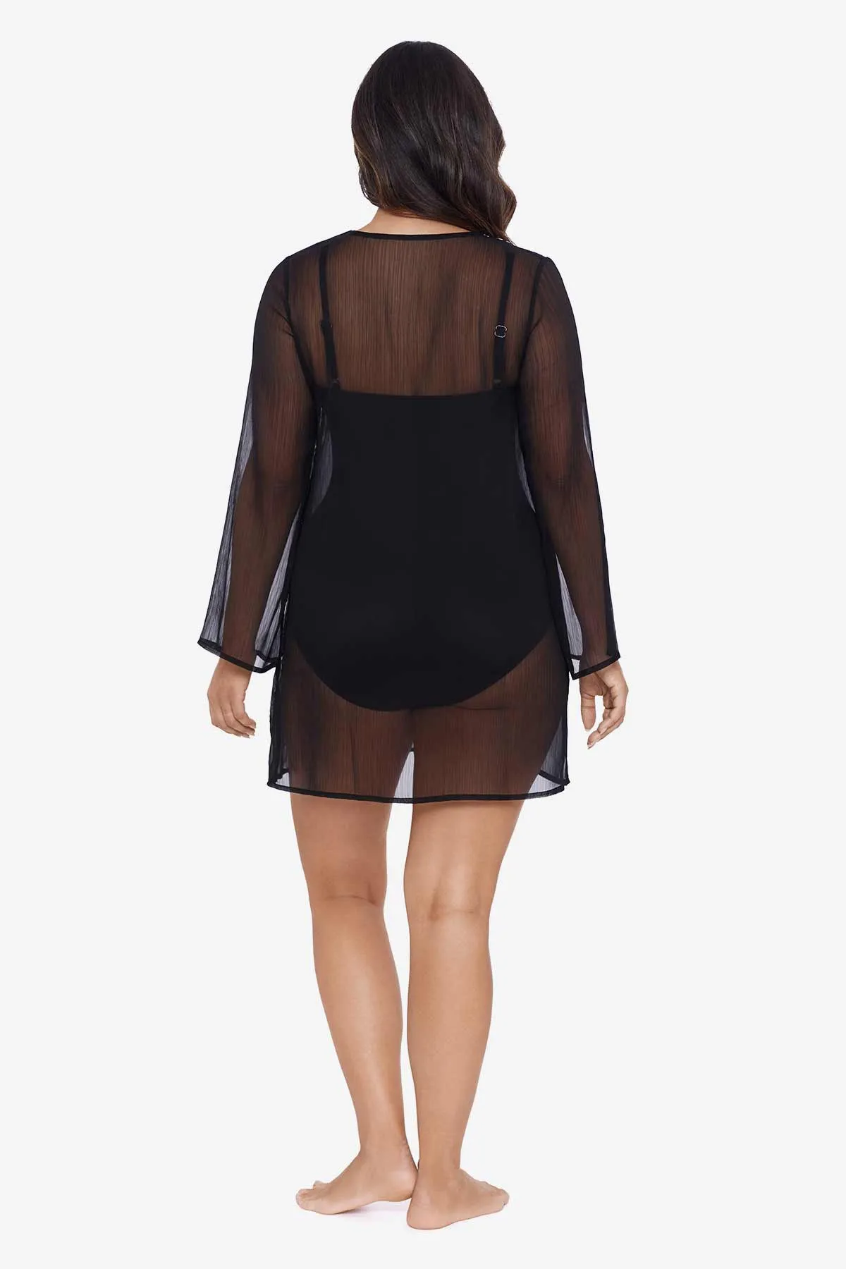 Embroidered Coverup Dress - Black sold by Longitude product image thumbnail 3