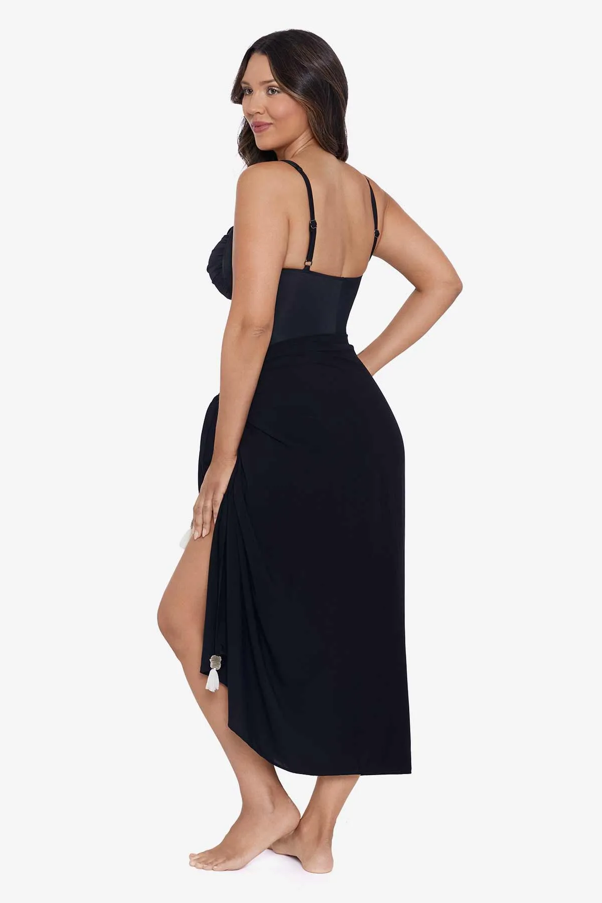 Solid Pareo Swim Cover Up - Black sold by Longitude product image thumbnail 2