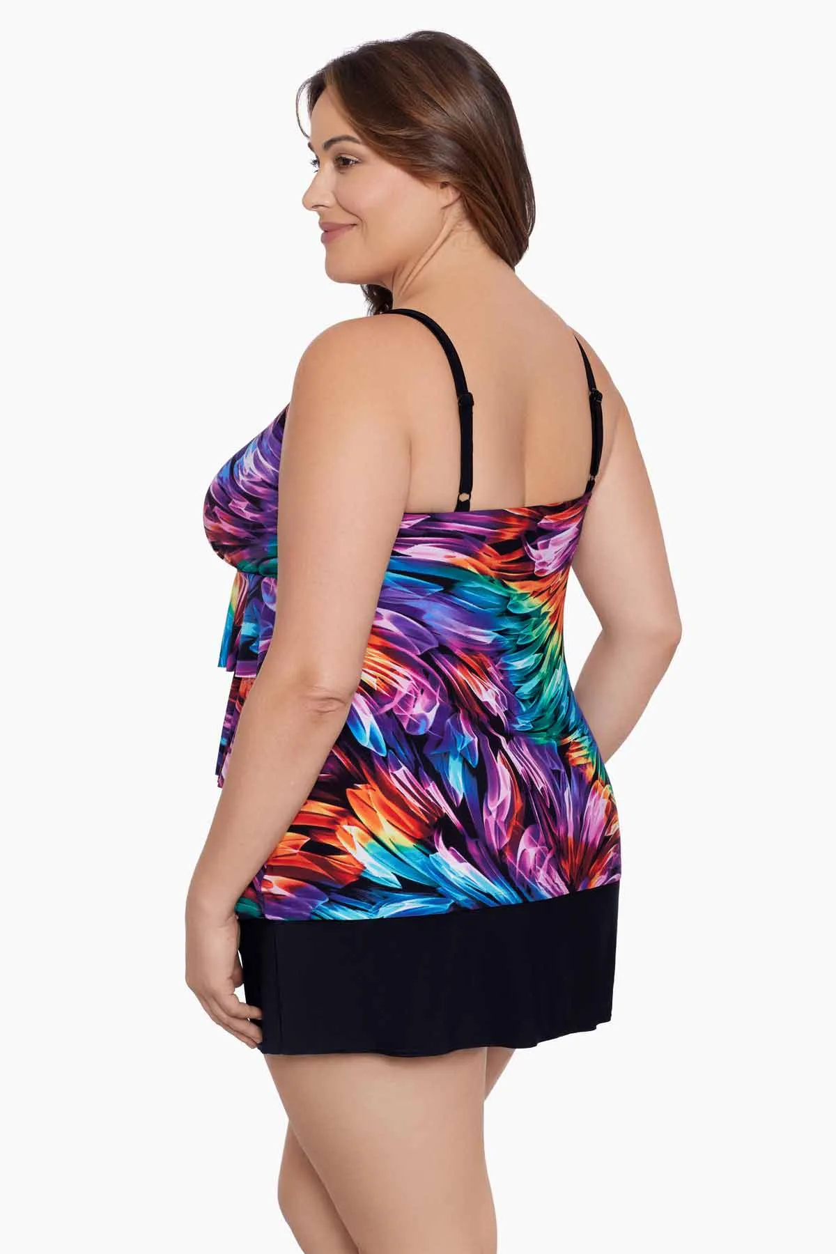 Plus Size Long Torso Ruffle Faux Skirtini - Ribbon Candy sold by Longitude product image thumbnail 3